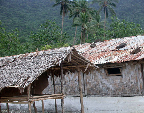 DSCN7638 A stand to place coconut offerings outside the chur