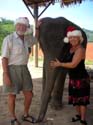 DSCN3690 Lois and Gunter pose with elephant vert.
