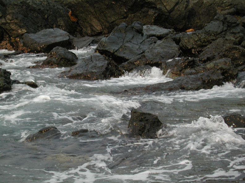 RushingWateroverBlackRocksatIslaGrande