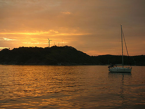 02 Our first overnight anchorage along Thailand's coast