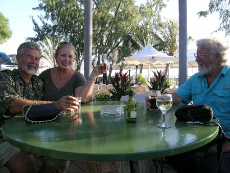 Joe, Michele and Gunter at Darwin Yacht Club