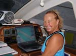 Lois at Nav Station, Malacca Straits