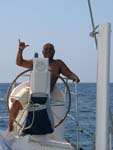 DSCN5381 Noen Pulls Down Spinnaker