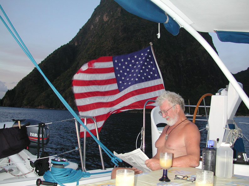 GunterRelaxesinthePitonsStLucia